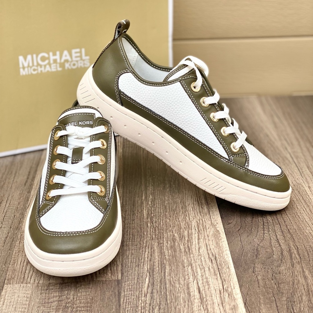 Michael Kors Shea Lace up Sneakers Olive color